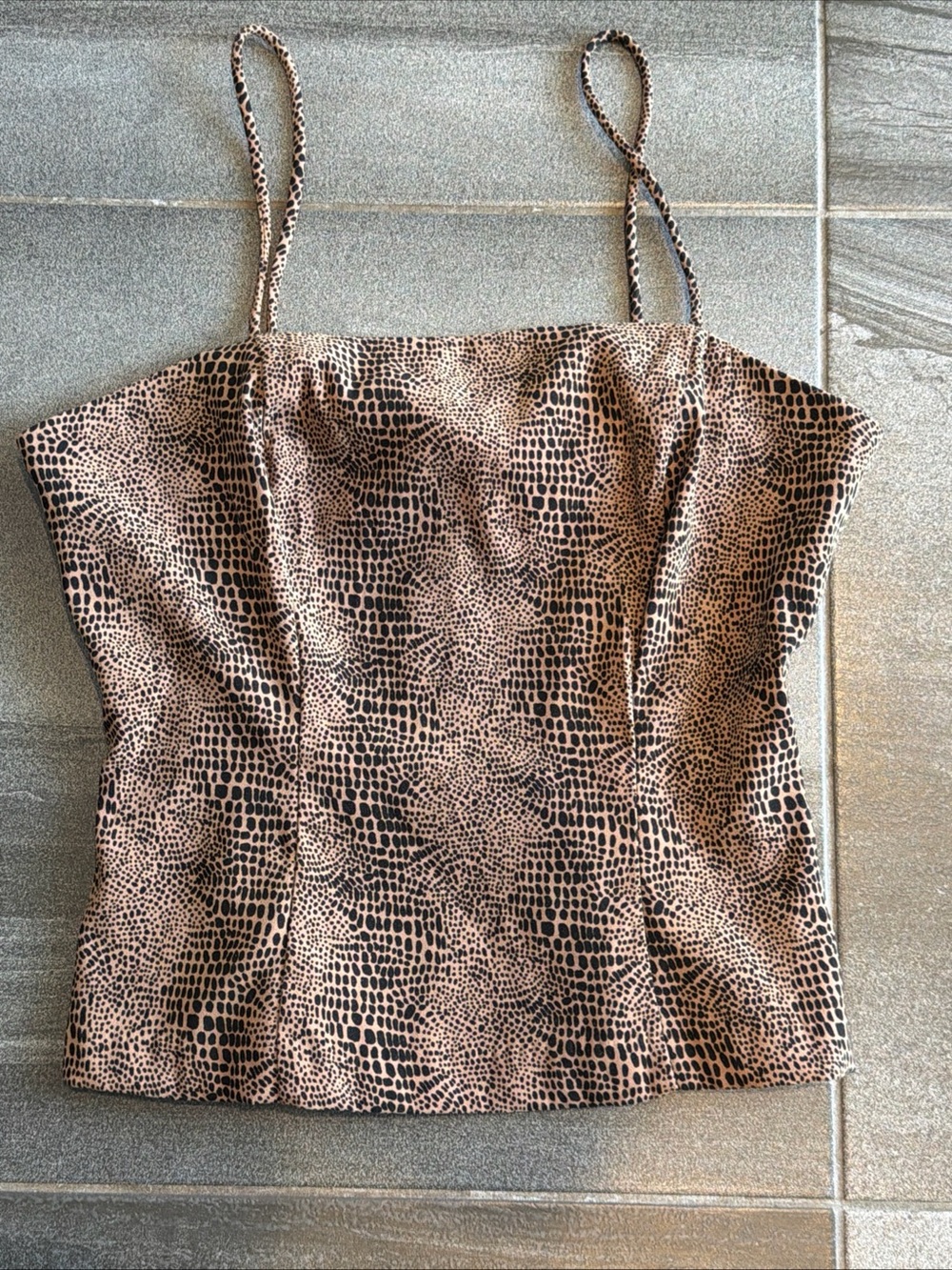 Be Smart Animal Print Zip Up Tank Top Fitted Size 5/6